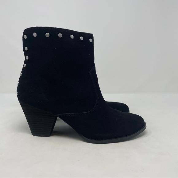 Splendid Esmae Black Suede Studded Block Heel Ankle Boots - NWT - Picture 5 of 12